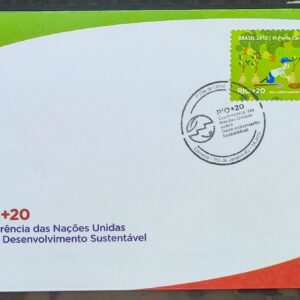 Envelope FDC 727H 2012 Rio 20 Reflorestamento Madeira Certificada Patrola CBC RJ