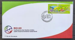 Envelope FDC 727J 2012 Rio 20 Energia Veiculos Eletricos CBC RJ