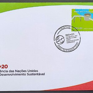 Envelope FDC 727M 2012 Rio 20 Ciencia e Tecnologia Natacao CBC RJ