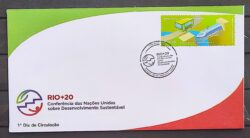 Envelope FDC 727N 2012 Rio 20 Transporte Trem Onibus CBC RJ