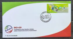 Envelope FDC 727O 2012 Rio 20 Acessibilidade Cego Cadeirante Direito Justica Onibus CBC RJ
