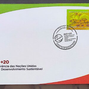 Envelope FDC 727R 2012 Rio 20 Biodiversidade Fauna Garca Aves Passaros Caranguejo CBC RJ