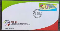 Envelope FDC 727S 2012 Rio 20 Energia Solar Surf Coco CBC RJ