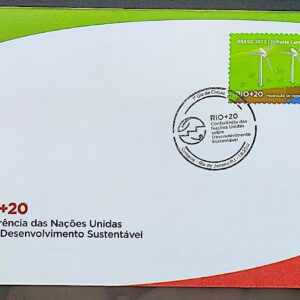 Envelope FDC 727T 2012 Rio 20 Energia Eolica Vento CBC RJ