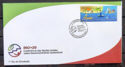 Envelope FDC 727V 2012 Rio 20 Recursos Marinhos Policia Pesca Peixe CBC RJ