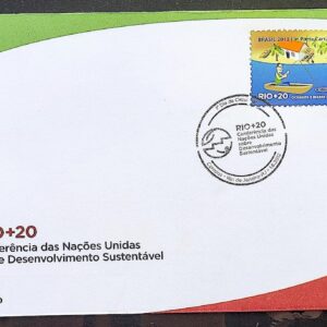 Envelope FDC 727V 2012 Rio 20 Recursos Marinhos Policia Pesca Peixe CBC RJ