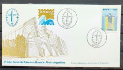 Envelope PVT 000 1981 Cristo Redentor Brasiliana Espamer Argentina CBC Buenos Aires 01