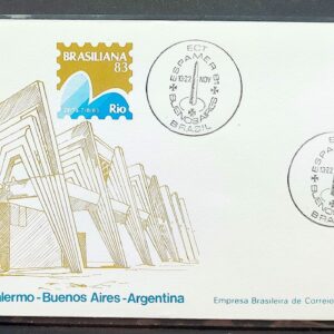 Envelope PVT 000 1981 Cristo Redentor Brasiliana Espamer Argentina CBC Buenos Aires 01