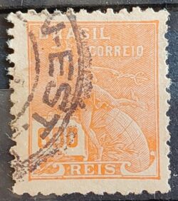 Selo Regular Cod RHM 324A Vovo Mercurio e Globo 600 Reis Filigrana O 1940 Circulado 4