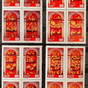 C 1390 Selo Lubrapex Portugal Pintura Sacra China Mariana 1984 Quadra Serie Completa