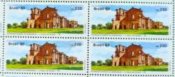 C 1448 Selo Patrimonio Mundial da Humanidade Sao Miguel das Missoes 1985 Quadra