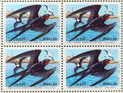 C 1461 Selo Fauna Abrolhos Ave Passaro 1985 Quadra