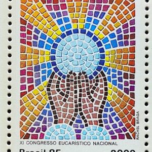 C 1470 Selo Congresso Eucaristico Aparecida Religiao 1985