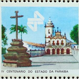 C 1472 Selo 400 Anos da Paraiba Igreja Religiao 1985