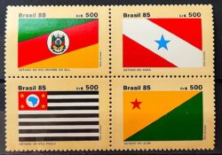 C 1498 Selo Bandeira Estados do Brasil RS Para SP Acre 1985 Serie Completa