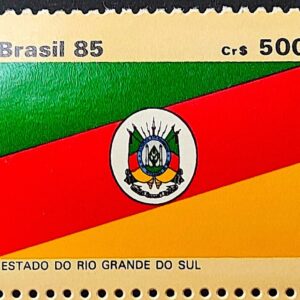 C 1498 Selo Bandeira Estados do Brasil Rio Grande do Sul 1985