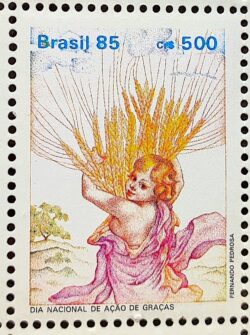 C 1502 Selo Dia de Acao de Gracas Religiao 1985