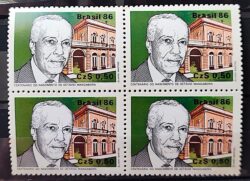 C 1519 Selo Centenario Octavio Mangabeira Politica 1986 Quadra