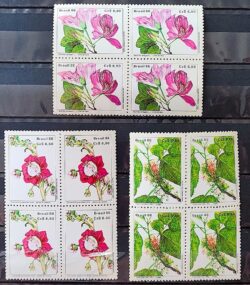 C 1523 Selo Preservacao da Flora 1986 Quadra Serie Completa