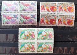 C 1530 Selo Natal Religiao Ave Passaro 1986 Quadra Serie Completa