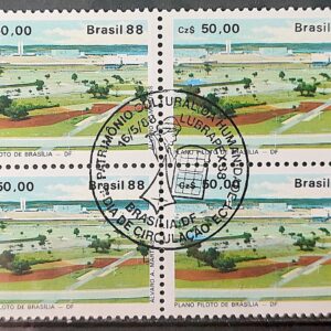 C 1586 Selo Lubrapex Portugal Brasilia Plano Piloto 1988 Quadra CBC DF
