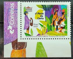 C 4074 Selo Bicentenario da Independencia Presenca dos Correios Servicos Postais Indio 2022 Vinheta Correios