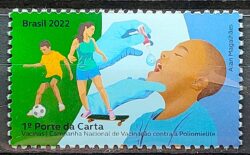 C 4084 Vacinas Saude Criancas Futebol Mao Skate Poliomelite 2022