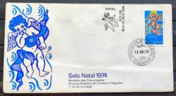 Envelope FDC 059 1974 Natal Religiao CBC e CPD Guanabara