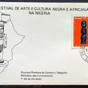 Envelope FDC 112 1977 Cultura Negra Mascara CPD SP 01