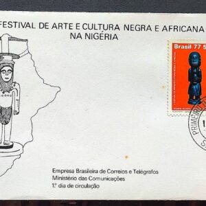 Envelope FDC 112 1977 Cultura Negra Mascara CPD SP 02