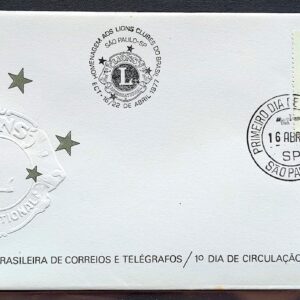 Envelope FDC 116 1977 Lions do Brasil CBC e CPD SP 01