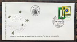 Envelope FDC 116 1977 Lions do Brasil CBC e CPD SP 02