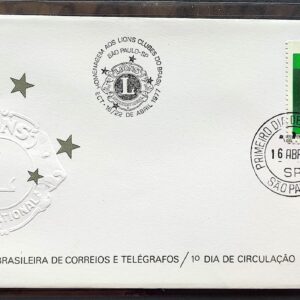 Envelope FDC 116 1977 Lions do Brasil CBC e CPD SP 02