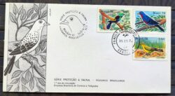 Envelope FDC 150 1977 Fauna Passaros Aves CBC e CPD Brasilia