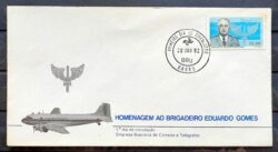 Envelope FDC 244 1982 Brigadeiro Eduardo Gomes Aeronautica Aviao Militar CPD Bauru
