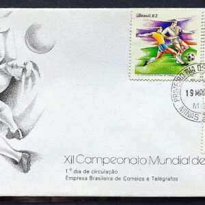 Envelope FDC 246 1982 Futebol Copa do Mundo Espanha CPD MG