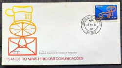 Envelope FDC 251 1982 Ministerio das Comunicacoes Telefone Comunicacao CPD SP 01 02