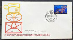 Envelope FDC 251 1982 Ministerio das Comunicacoes Telefone Comunicacao CPD SP 01