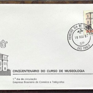 Envelope FDC 252 1982 Curso de Museologia Museu CPD SP 03