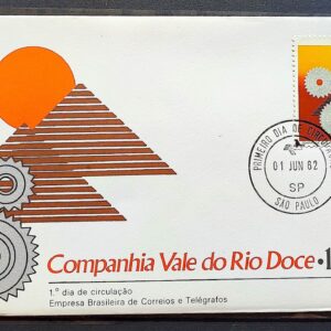 Envelope FDC 253 1982 Vale do Rio Doce Energia Economia CPD SP 01