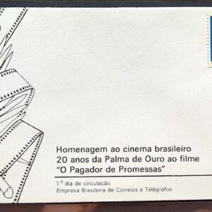 Envelope FDC 256 1982 Cinema Filme O Pagador de Promessas CPD SP 01