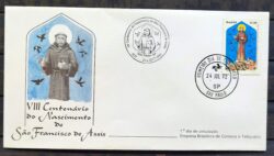 Envelope FDC 258 1982 Sao Francisco de Assis Religiao CBC e CPD SP 01