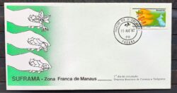 Envelope FDC 260 1982 SUFRAMA Manaus Mao CPD PR