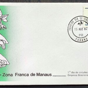 Envelope FDC 260 1982 SUFRAMA Manaus Mao CPD PR