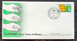 Envelope FDC 260 1982 SUFRAMA Manaus Mao CPD SP 01