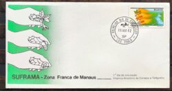 Envelope FDC 260 1982 SUFRAMA Manaus Mao CPD SP 02
