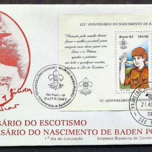 Envelope FDC 261 1982 Escotismo Baden Powell CBC e CPD SP 02