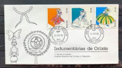 Envelope FDC 262 1982 Indumentarias de Orixas Trajes Bahia CPD MG