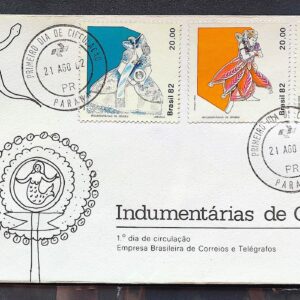 Envelope FDC 262 1982 Indumentarias de Orixas Trajes Bahia CPD PR