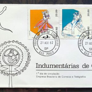 Envelope FDC 262 1982 Indumentarias de Orixas Trajes Bahia CPD SP 01